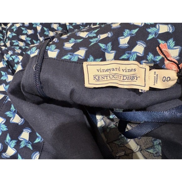 Vineyard Vines womens Kentucky Derby Short Mini Dress size 00 Mint Drink $228 - Picture 9 of 10